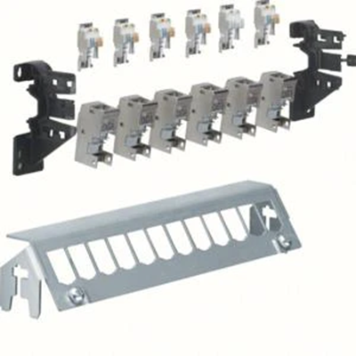 Bracket for 12M BTR, 6xRJ45 cat. 6A tapped, TS rail or mounting plate