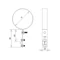 Bracket for downpipe fi 150mm with a screw, hot-dip galvanized