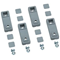 Brackets for mounting polyester enclosures on the wall gray