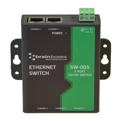 Brainboxs 5 x RJ45 Fast Ethernet 10/100 Мбіт/с промисловий некерований комутатор