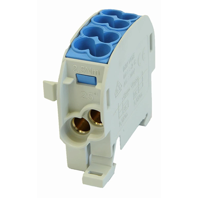 Branch distribution block Al/Cu SCB 25 blue