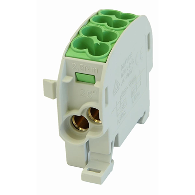 Branch distribution block AL/CU SCB 25 green