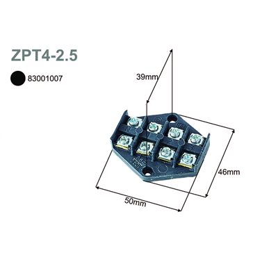 Branch plate 2.5mm2 4-way
