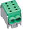 Branch terminal 1-pole 1x25/2x16mm² green