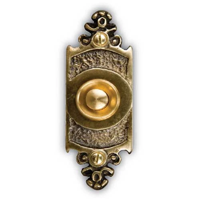 Brass bell button with oblong plate PDM-232 1A/50V