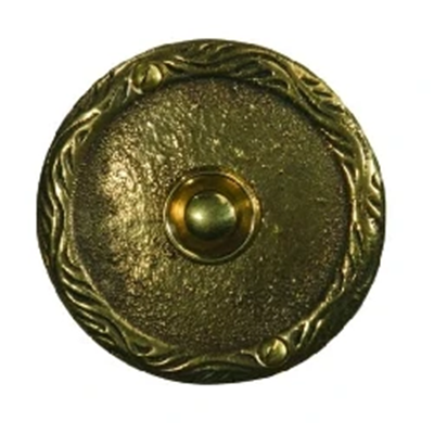 Brass bell pushbutton with round plate PDM-231 1A/50V