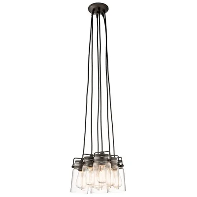 BRINLEY 6 Lampa wisząca sześciopunktowa nikiel szczotkowany