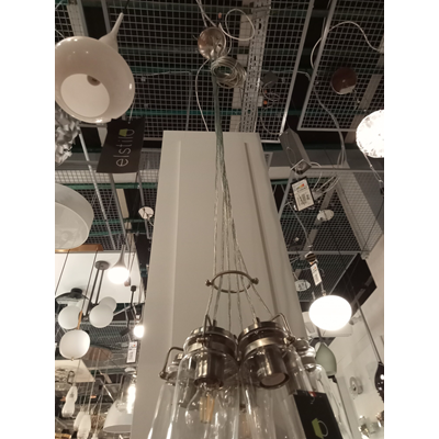 BRINLEY 6 Six-bulb pendant lamp brushed nickel