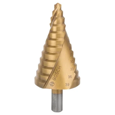Broca escalonada, acero de alta velocidad HSS-TiN 6 - 39 mm, 10,0 mm, 93,5 mm