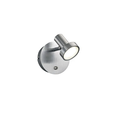 Brushed aluminum wall lamp