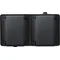 BRYZA Double horizontal socket IP54; matte flap BLACK