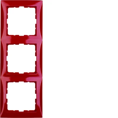 B.SQUARE Cornice 3 volte rosso lucido