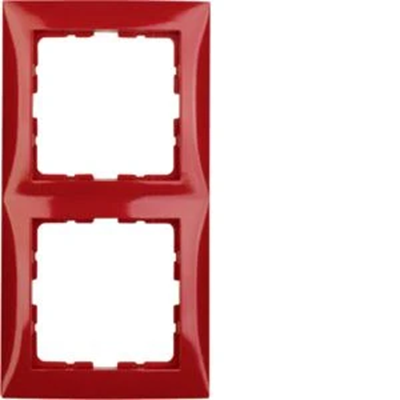 B.SQUARE Cornice doppia, rosso lucido