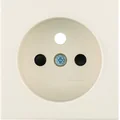 B.Square Faceplate with contact shutters for earthed socket cream, gloss