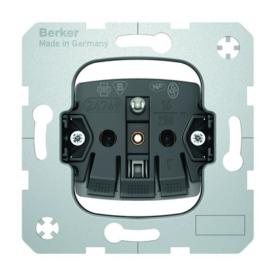 B.SQUARE geerdeter Steckdosenmechanismus mit selbstklemmender Einzelplattform