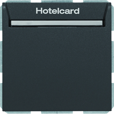 B.SQUARE Interruptor de relé para tarjeta de hotel, antracita mate