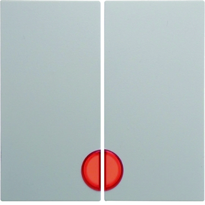 B.Square Keys avec cabochon rouge pour interrupteurs à 2 touches, blanc brillant