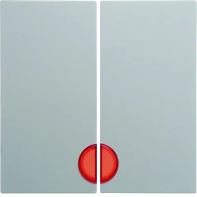 B.Square Keys avec cabochon rouge pour interrupteurs à 2 touches, blanc brillant