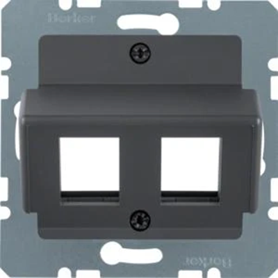 B.SQUARE Placa central para enchufe modular Krone, antracita mate