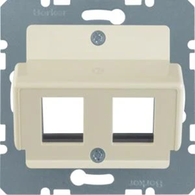 B.SQUARE Placa central para enchufe modular Krone, crema