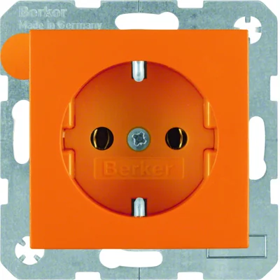 B.SQUARE Presa SCHUKO arancione