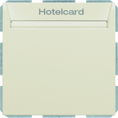 B.SQUARE Relay switch for hotel card, cream gloss