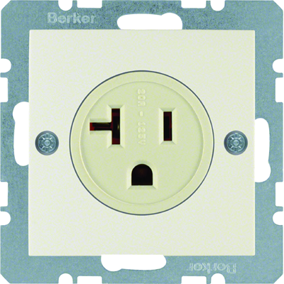 B.SQUARE Toma con puesta a tierra "USA/CANADÁ" NEMA 5-20R crema