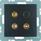 B.SQUARE/B.3/B.7 3x Cinch/S-Video-Buchse