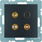 B.SQUARE/B.3/B.7 3x Cinch/S-Video socket