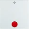 B.SQUARE/B.3/B.7 Bouton avec une lentille rouge et une impression "0" blanche