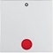 B.SQUARE/B.3/B.7 Button with a red lens and a white "0" imprint