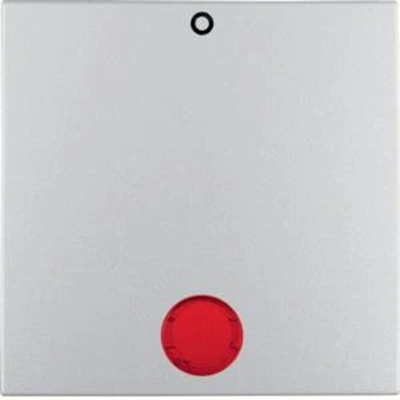 B.SQUARE/B.3/B.7 Button with a red lens and an imprint "0" aluminum