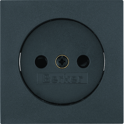 B.SQUARE/B.3/B.7 Front plate for socket without earthing anthracite