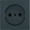 B.SQUARE/B.3/B.7 Front plate for socket without earthing anthracite
