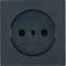 B.SQUARE/B.3/B.7 Front plate for socket without earthing anthracite