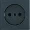 B.SQUARE/B.3/B.7 Front plate for socket without earthing anthracite