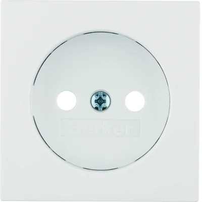 B.SQUARE/B.3/B.7 Frontplatte für Steckdose ohne Erdung weiß