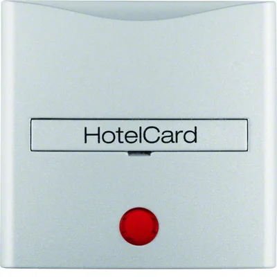 B.Square/B.7 Cap with print and red lens, hotel color, matt aluminum, lacquered