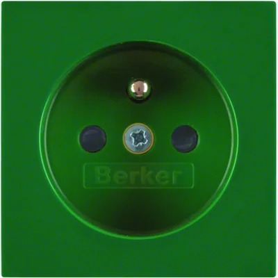 B.SQUARE/S.1/B.3/B.7 Plastron avec ouvertures de contact pour prise de terre vert