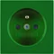 B.SQUARE/S.1/B.3/B.7 Plastron avec ouvertures de contact pour prise de terre vert