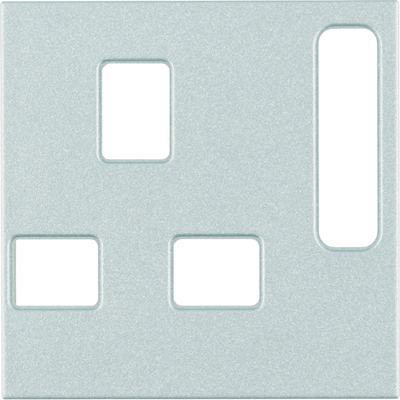B.SQUARE/S.1/B.7 Elemento centrale per presa britannica in alluminio