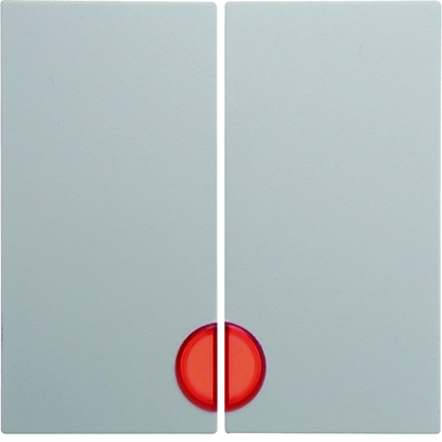 B.Tasti quadrati con lente rossa per selettori a 2 tasti, bianco lucido