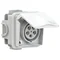 Built-in socket DESIGN flush-mounted pass-through 16A 3P+Z+N 400V IP44