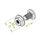 Bullone a testa fungo SGKM8x14E + dado flangiato dentellato (set)