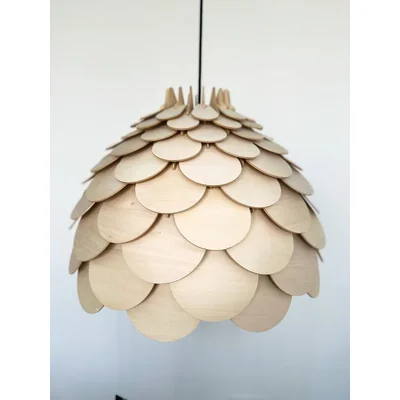 BURGO Lampa wisząca E27 IP20 drewniana