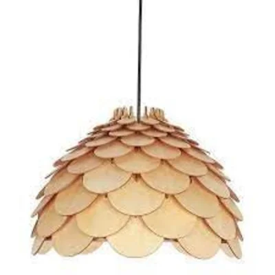 BURGO Lámpara colgante E27 IP20 madera