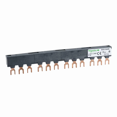 Busbar - TeSys GV2, TeSys D, K, U, 63A, 4 connections - spacing 45 mm