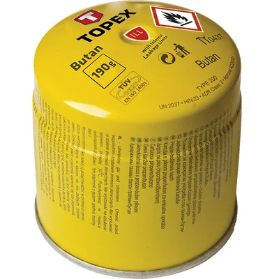 Butangaskartusche, 190 g, Gasabsperrsystem