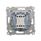 Button "bell" (module) 10A 230V cream quick connectors