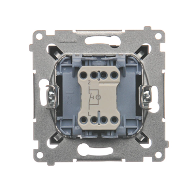 Button "bell" with LED backlight (module) 10A 230V quick connectors anthracite (metallic)